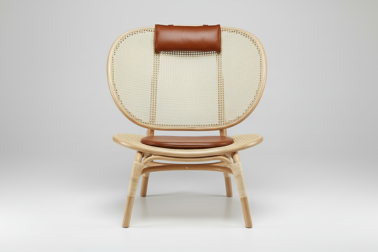 Bent Rattan Round Lounge