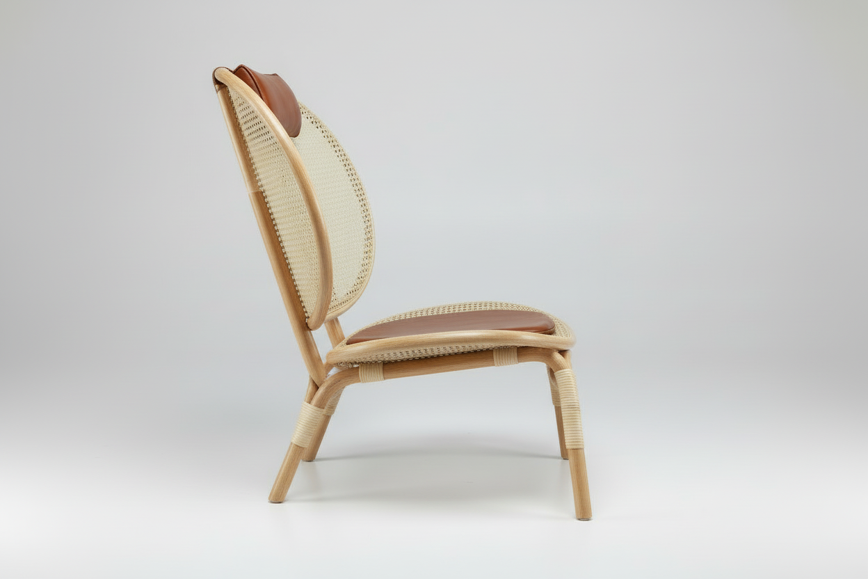 Bent Rattan Round Lounge